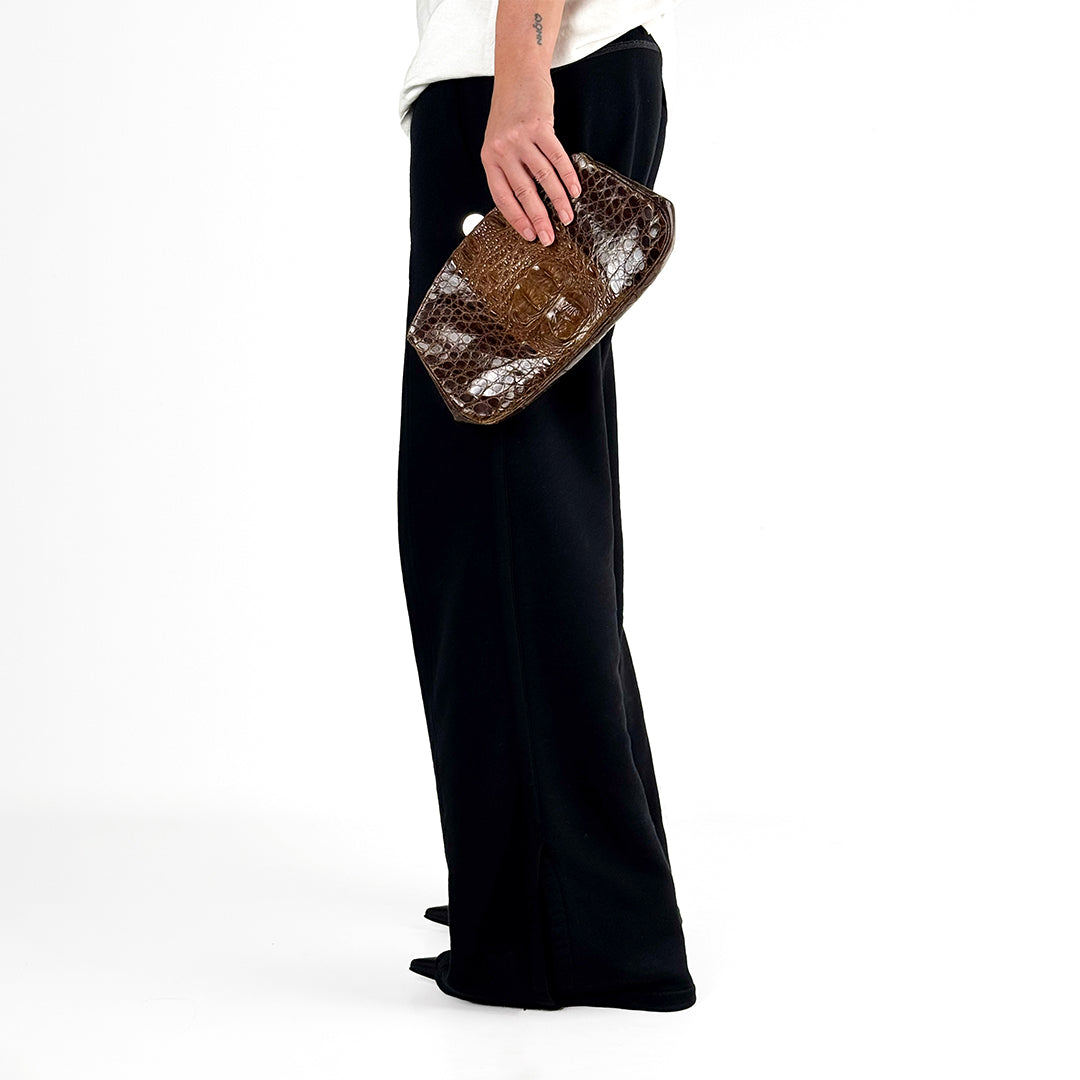 Vintage CrocodileLeather Clutch